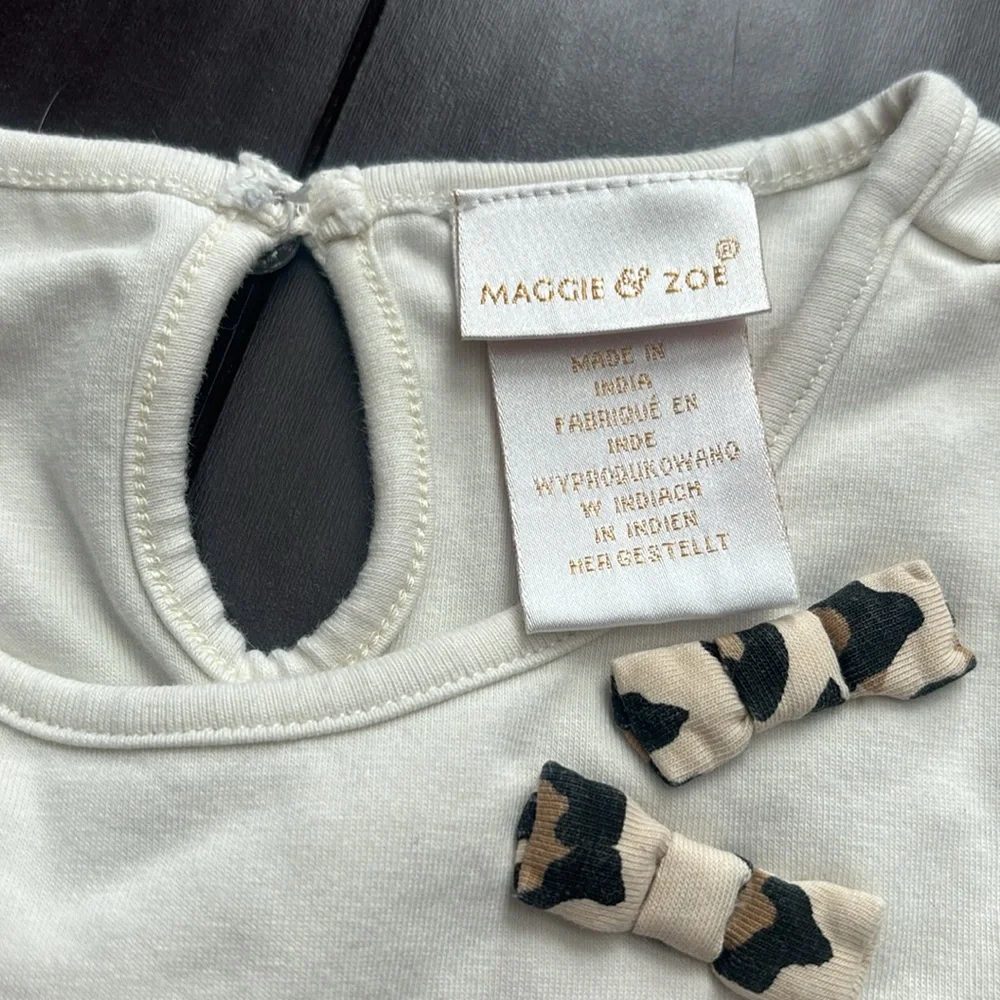 Maggie & Zoe Leopard print long sleeve dress 3T EUC